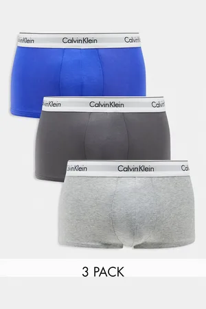 Calvin Klein Confezione da 3 paia di boxer aderenti a vita bassa in cotone elasticizzato multicolori