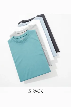 ASOS Confezione da 5 T-shirt oversize in colorazioni multiple