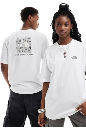 The North Face Geolines Redbox - T-shirt oversize bianca con stampa sul retro - In esclusiva per ASOS