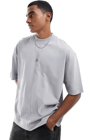 ASOS T-shirt oversize grigia con cuciture