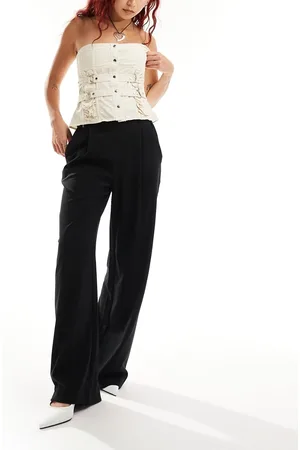 AllSaints Aleida - Pantaloni ampi morbidi neri