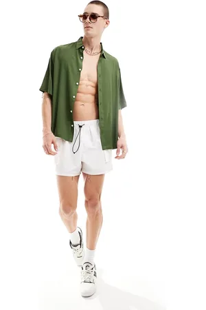 ASOS Camicia oversize in viscosa scuro