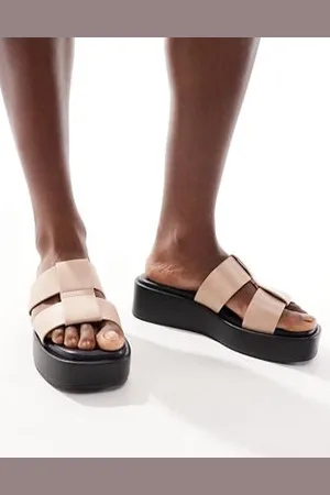 New Look Sandali flatform beige anni 