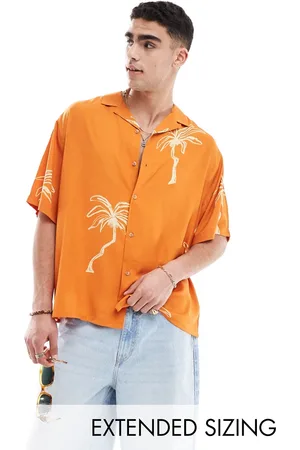 ASOS Camicia oversize con stampa di palme e rever