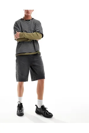 ASOS Jorts taglio lungo slavato con pannelli