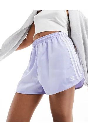 adidas Pantaloncini stile sprinter lilla con 3 strisce