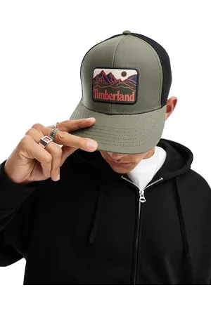 Timberland Cappellino kaki con toppa con montagne