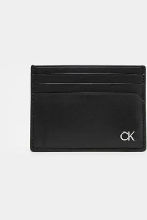 Calvin Klein Portacarte con scritta "CK" in metallo