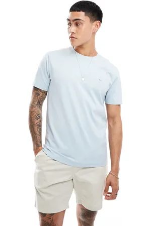 Abercrombie & Fitch Icon - T-shirt vestibilità classica azzurra con logo in rilievo
