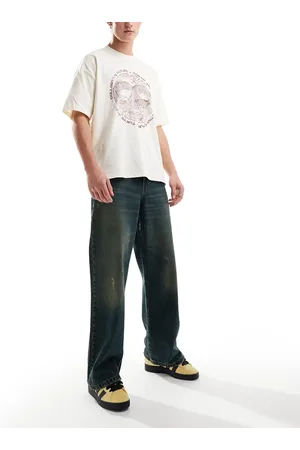 ASOS Jeans extra larghi a fondo ampio lavaggio vintage tinto