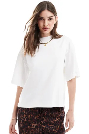 AllSaints Amelie - T-shirt squadrata oversize bianca