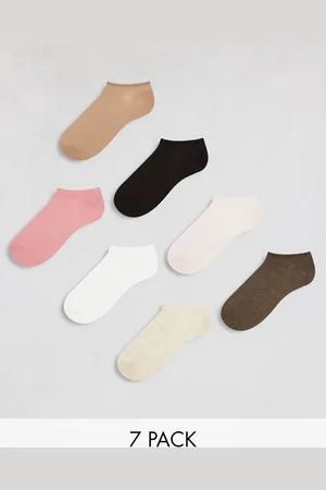 Lindex Confezione da 7 paia di calzini sportivi a coste di vari colori