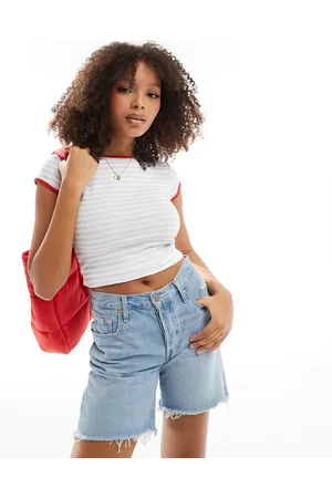 ASOS T-shirt mini a righe con bordi a contrasto