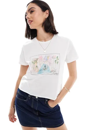 ASOS T-shirt mini bianca con grafica di Venezia
