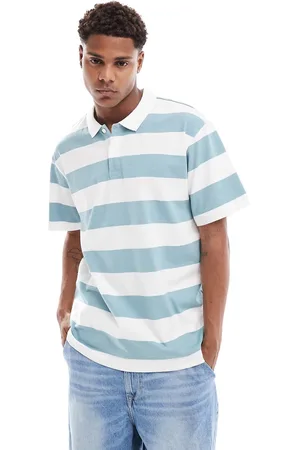 Only & Sons Polo vestibilità comoda a righe bianche e