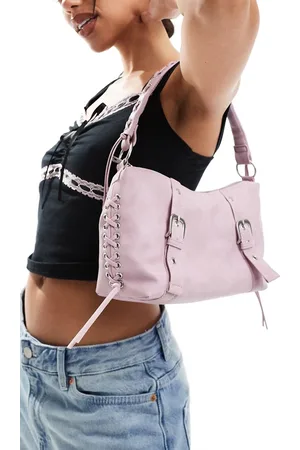 Bershka Borsa da spalla pallido effetto camoscio