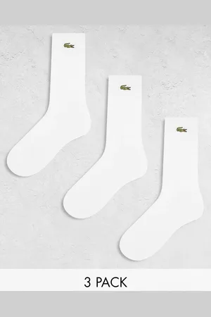 Lacoste Confezione da 3 paia di calzini bianchi con logo