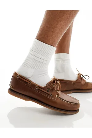 Timberland Scarpe da barca classiche in pelle medio con 2 paia di occhielli