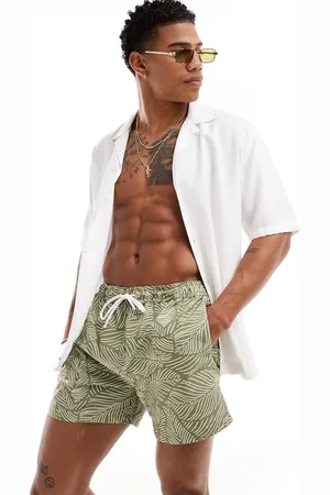 New Look Leon - Costume da bagno chiaro con foglie