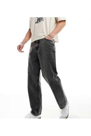Reclaimed Jeans unisex ampi antracite anni 