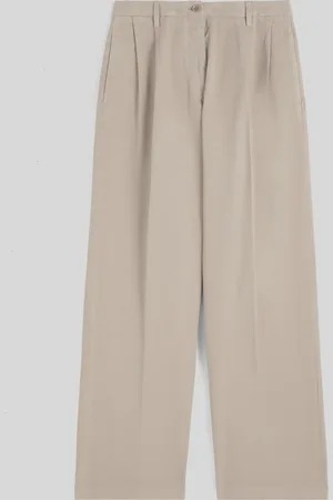 Aspesi Pantalone Ampio In Gabardina Di Cotone