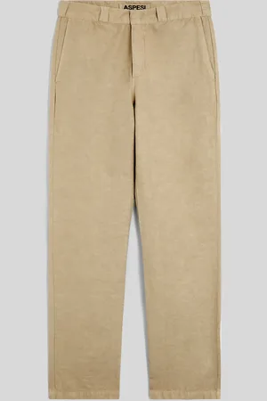 Aspesi Pantalone Adrien In Misto Lino Fiammato
