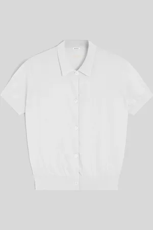 Aspesi Polo A Cardigan In Misto Cotone, Seta E Lino
