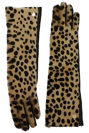 Lanvin Guanti Donna Pelliccia Leopardato