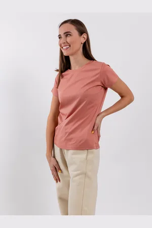 Be Lenka Maglietta da donna con girocollo Essentials - Salmon