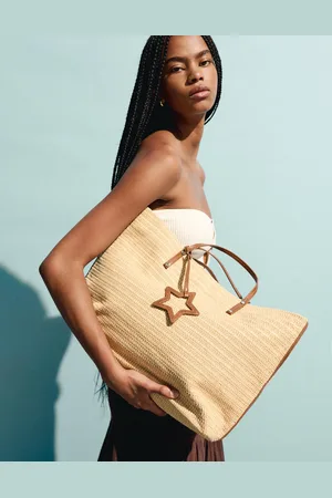 Bershka Borsa Shopper Rafia Donna