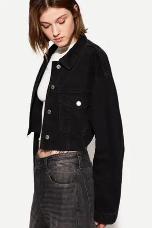 Bershka Giubbotto Denim Cropped Donna 10-12