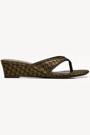Bershka Sandali Con Zeppa A Tacco Alto Con Monogramma Donna 38