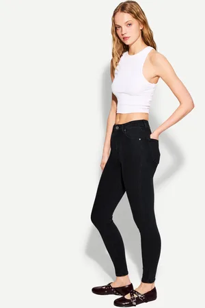 Bershka Jeans Skinny Fit Super High Waist Donna 36 (Eu 32)