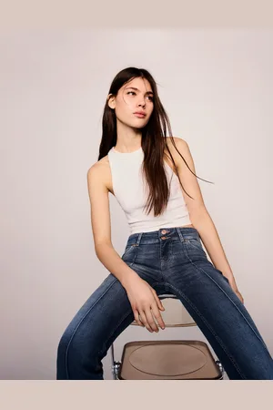 Bershka Jeans Bootcut A Vita Bassa Donna 48 (Eu 44)