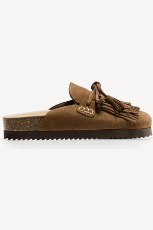 Bershka Sabot Bassi In Pelle Con Dettaglio Di Frange Donna 39