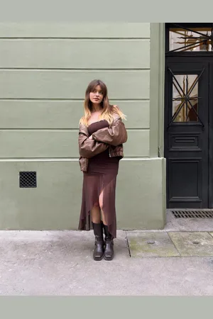 Bershka Vestito Midi A Fascia In Rete Donna Xs