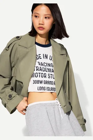 Bershka Giacca Corta Stile Trench Donna S