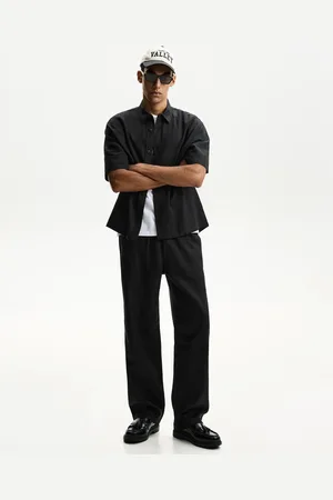 Bershka Camicia A Maniche Corte In Misto Lino Uomo M