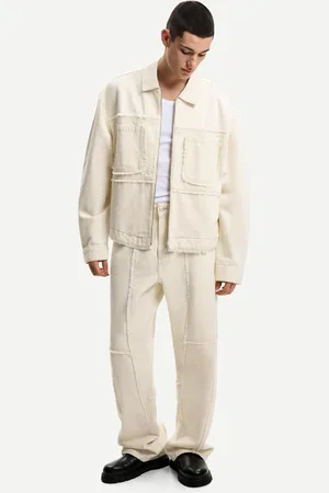 Bershka Jeans Baggy Frange Uomo 40 (Eu 34)