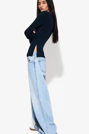 Bershka Maglietta Maniche Lunghe Arricciature Donna M