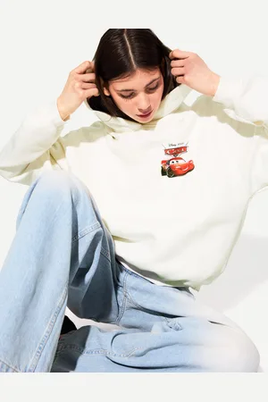 Bershka Felpa Cars Con Cappuccio Donna Xs