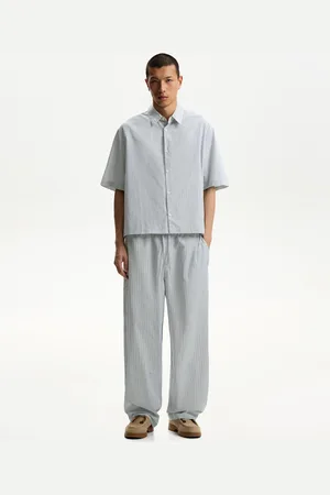 Bershka Camicia A Maniche Corte Boxy Con Texture Uomo L