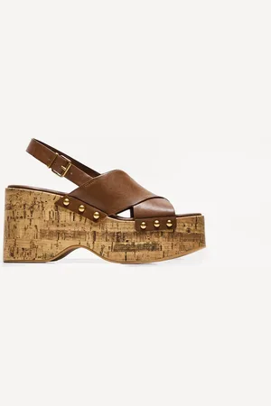 Bershka Sandali Con Tacco E Zeppa Slingback Donna 35