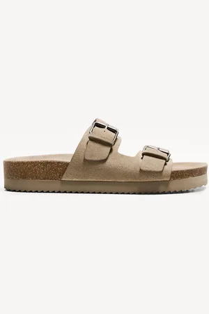 Bershka Sandali Bassi Pelle Fibbie Uomo 44