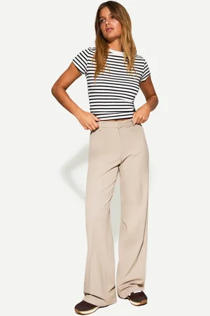Bershka Pantaloni Larghi Tailored Fit Donna 38 (Eu 34)