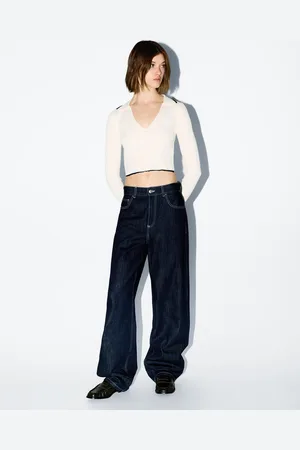 Bershka Maglia Intrecciata Con Collo A Polo Donna 10-12