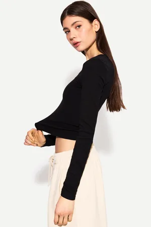 Bershka Maglietta A Maniche Lunghe Donna S