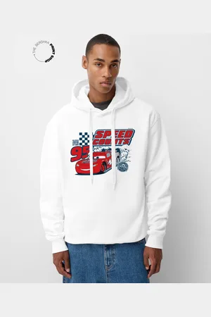 Bershka Felpa Cars Wearable Art Con Cappuccio Oversize Uomo Xs