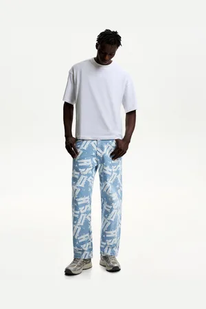 Bershka Jeans Baggy Stampa Uomo 48 (Eu 42)