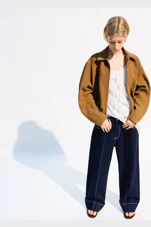 Bershka Giacca Effetto Suede Trucker Donna Xs